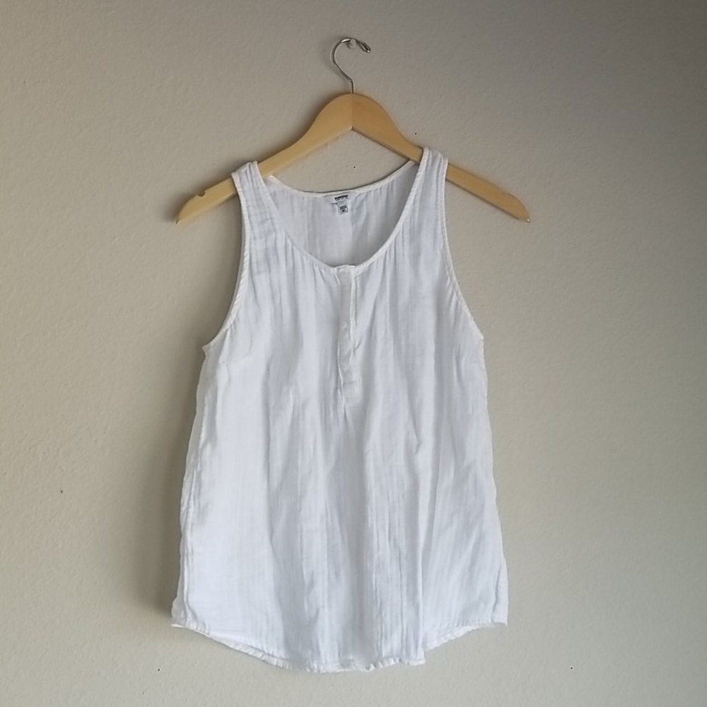 Flowy White Tank
